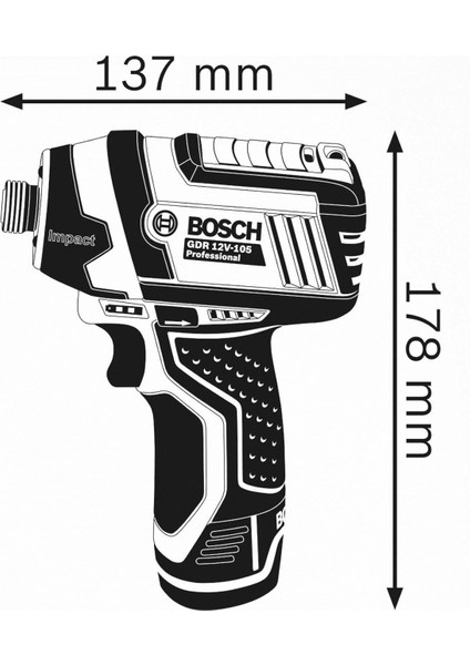 GDR 12V-105 Professional Vidalama Makinesi (Akü ve Şarj Cihazı Dahil Değil) - 06019A6901