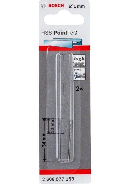 Hss Pointteq Metal Matkap Ucu 1,0 mm 2'Lİ