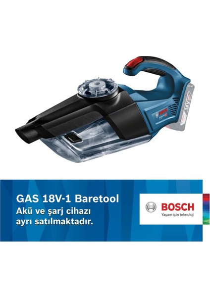 GAS 18V-1 Professional Akülü El Süpürgesi (Akü ve Şarj Cihazı Dahil Değildir) - 06019C6200 fiyatları