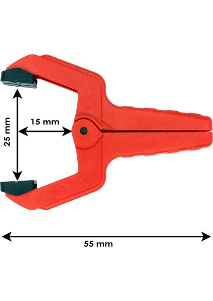 0146 Yaylı Mandal Tip Kıskaç Işkence 25 mm (4 Lü)