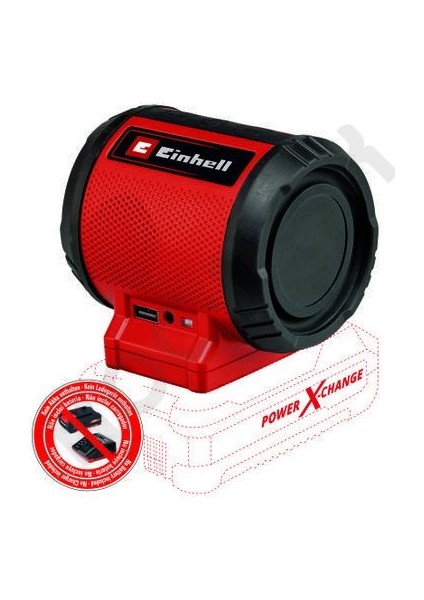Akülü Hoparlör TC-SR 18 Li BT - Solo Power X-Change (Lityum-İyon, maksimum 85 dB, Bluetooth, AUX/USB girişi, sezgisel kontrol paneli, akü ve şarj cihazı dahil değildir) - 4514150
