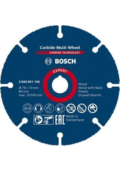 Carpide Multi Whell Çok Amaçlı Elmas Kesici Disk 76 mm (2608901196)
