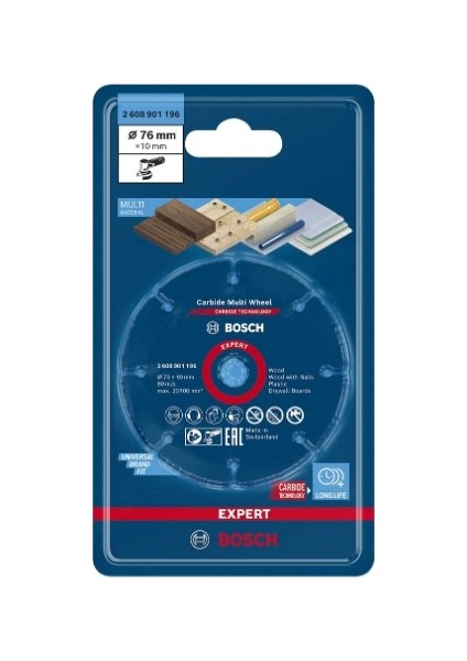 Carpide Multi Whell Çok Amaçlı Elmas Kesici Disk 76 mm (2608901196) fiyatları