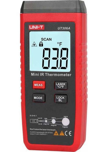 TERMOMETRE MİNİ KIZILÖTESİ UT306A