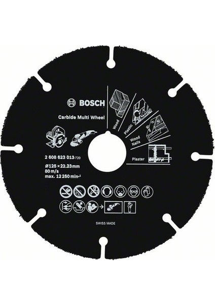 - Carbide Multiwheel, Taşlama Makineleri İle Ahşap Ve Plastiği Güvenli Kesme Bıçağı 125Mm