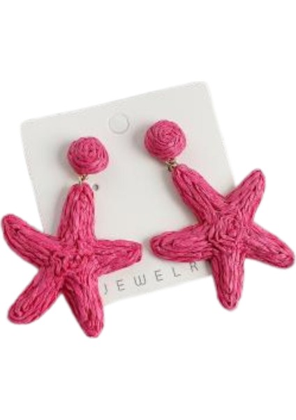 Pembe Denizyıldızı Küpe