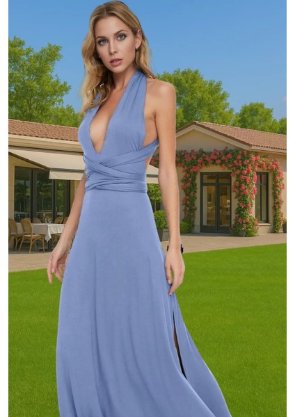 Şık ve Rahat Bağlamalı Örme Maxi Elbise Günlük ve Plaj Kullanımı Profesyonel Görünüm fiyatları