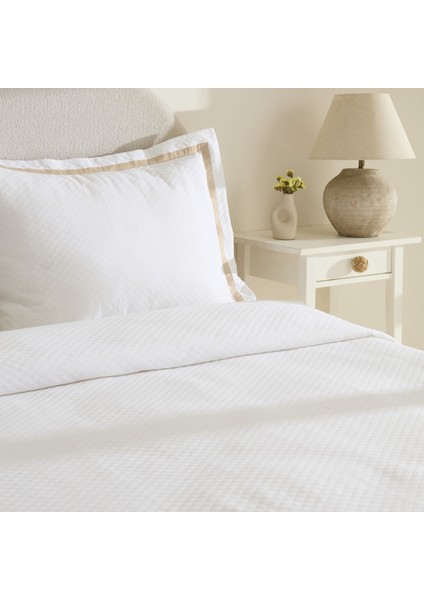 White Collection Doris %100 Pamuk Çift Kişilik Yatak Örtüsü Takımı Bej