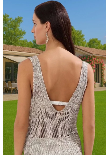 Yazlık Bodycon Triko Elbise V Yaka Maxi Plaj Stilleri Mükemmel Uyum Rahat Kullanım Şık Görünüm modelleri