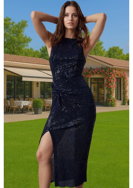 Altın Parıltılı Örme Bodycon Abiye Elbise Yazlık Özel Günler Için Uzun Ömürlü Özenle Seçilmiş fiyatları