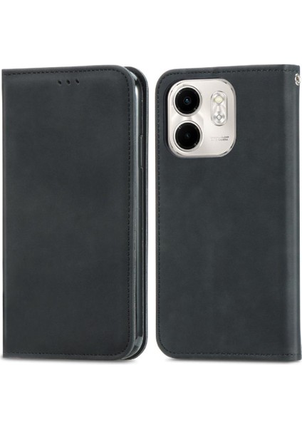 Infinix Smart 9 Basit Iş Deri Çanta Flip Kapak Için Flip Case (Yurt Dışından)