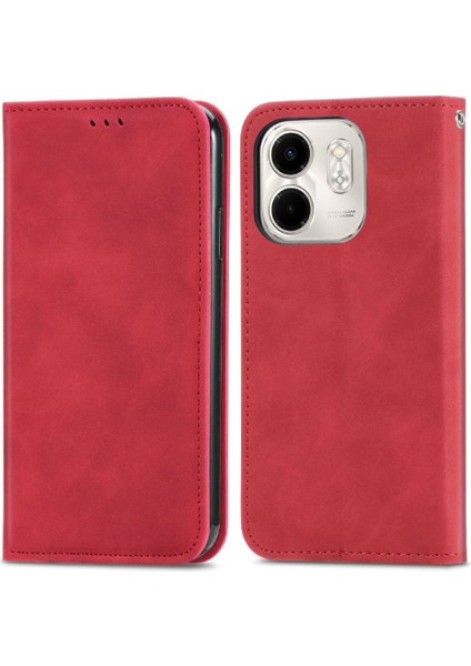 Infinix Smart 9 Basit Iş Deri Çanta Flip Kapak Için Flip Case (Yurt Dışından)
