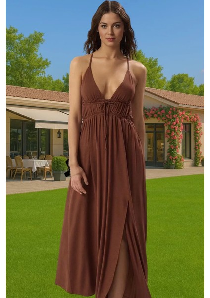 Yazlık Plaj Elbisesi Bodycon Tek Omuz Viskoz Maxi Rahat Kullanım Uzun Ömürlü Özel Tasarım