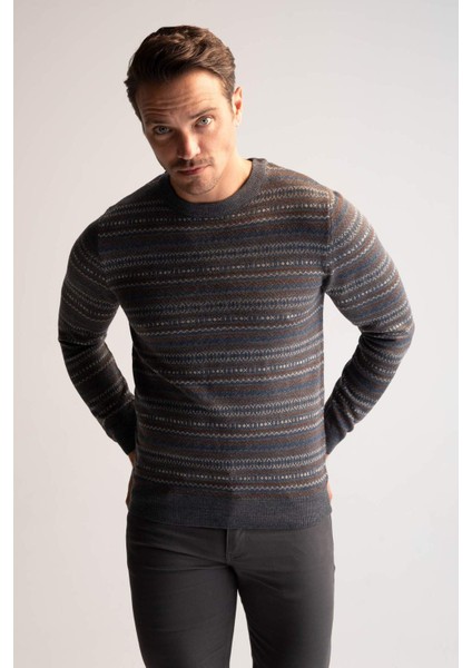 Regular Fit Bisiklet Yaka Kazak Y0609AZ22AU