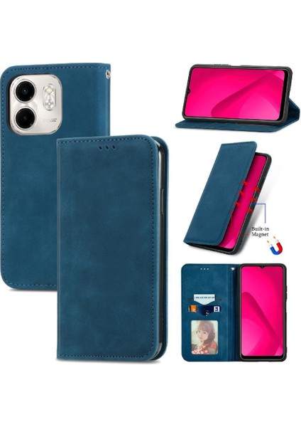 Infinix Smart 9 Basit Iş Deri Çanta Flip Kapak Için Flip Case (Yurt Dışından)