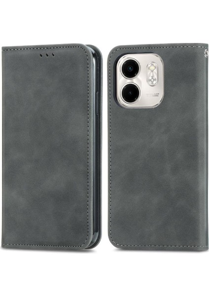 Infinix Smart 9 Basit Iş Deri Çanta Flip Kapak Için Flip Case (Yurt Dışından)