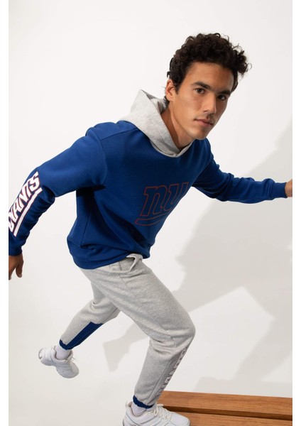 Fit NFL New York Giants Regular Fit Kapüşonlu Sporcu Sweatshirt Y3618AZ22AU