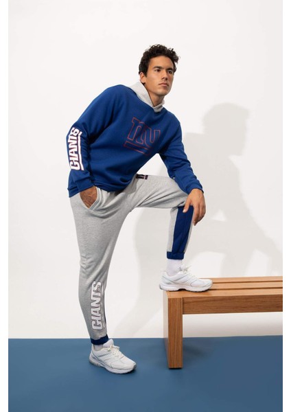 Fit NFL New York Giants Regular Fit Kapüşonlu Sporcu Sweatshirt Y3618AZ22AU