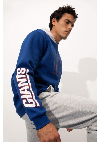 Fit NFL New York Giants Regular Fit Kapüşonlu Sporcu Sweatshirt Y3618AZ22AU