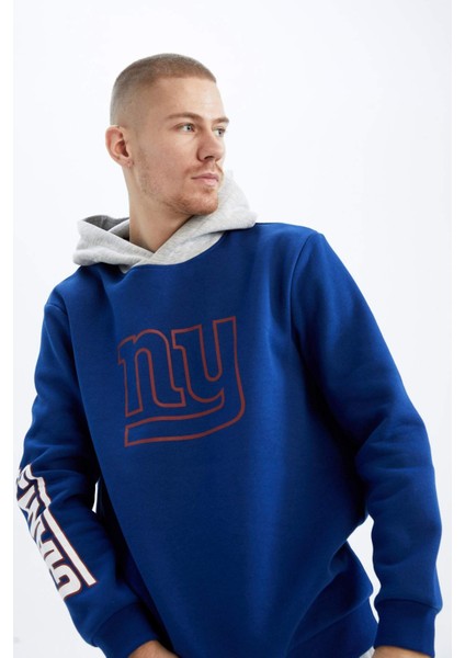 Fit NFL New York Giants Regular Fit Kapüşonlu Sporcu Sweatshirt Y3618AZ22AU
