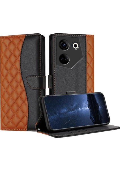 Tecno Camon 20 Pro 4g Kart Yuvaları Tutucu Manyetik Pu Deri Için Flip Case (Yurt Dışından)