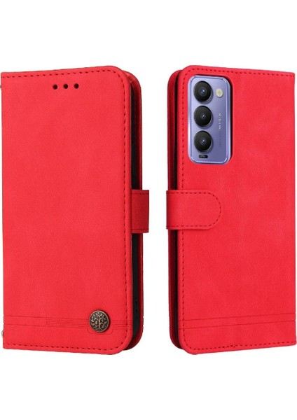 Tecno Camon 18 Pro Koruyucu Kapak Deri Kart Yuvası Sahipleri Için Kılıf (Yurt Dışından)