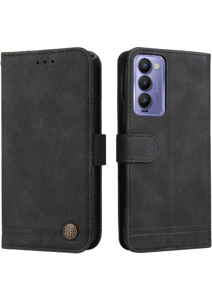 Tecno Camon 18 Pro Koruyucu Kapak Deri Kart Yuvası Sahipleri Için Kılıf (Yurt Dışından)