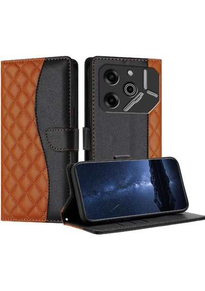 Tecno Pova 6 Pro Bilek Kayışı Cüzdan Koruma Kartı Yuvaları Pu Için Flip Case (Yurt Dışından)