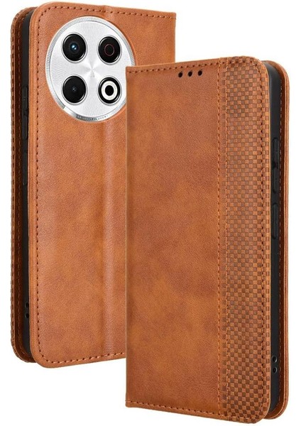 Tecno Spark 30 Pro 4g Manyetik Kapatma Pu Deri Cüzdan Için Kılıf (Yurt Dışından)
