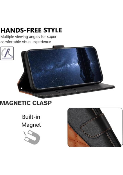 Tecno Spark 20 Pro Bilek Kayışı Manyetik Pu Deri Kart Için Flip Case (Yurt Dışından)