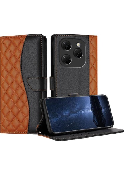 Tecno Spark 20 Pro Bilek Kayışı Manyetik Pu Deri Kart Için Flip Case (Yurt Dışından)