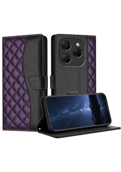 Tecno Spark 20 Pro Bilek Kayışı Manyetik Pu Deri Kart Için Flip Case (Yurt Dışından)