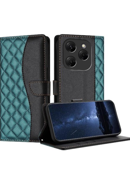 Tecno Spark 20 Pro Bilek Kayışı Manyetik Pu Deri Kart Için Flip Case (Yurt Dışından)