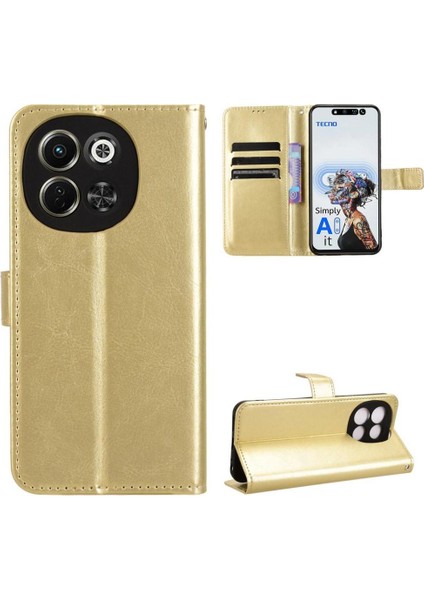 Tecno Spark 30 5g Kart Tutucu Cüzdan Manyetik Kapak Kapak Için Kılıf (Yurt Dışından)