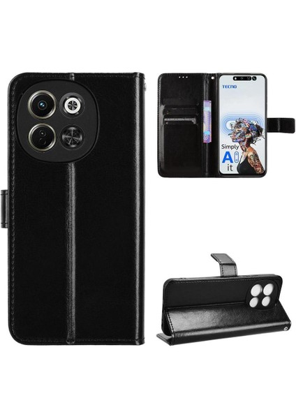 Tecno Spark 30 5g Kart Tutucu Cüzdan Manyetik Kapak Kapak Için Kılıf (Yurt Dışından)