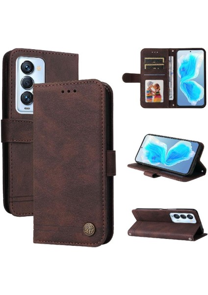 Tecno CAMON18 Premier Deri Kart Yuvası Tutucular Koruyucu Kapak Için Kılıf (Yurt Dışından)