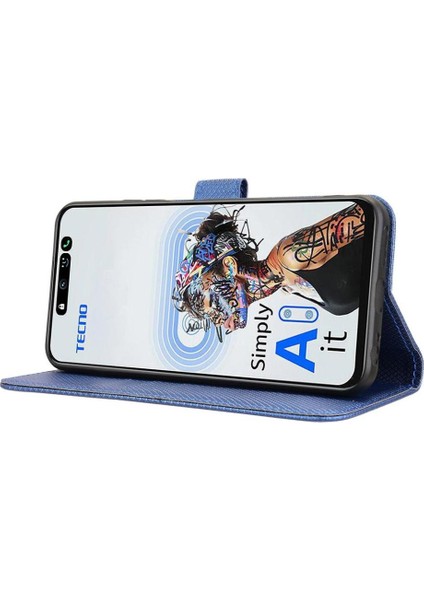 Tecno Pova 6 Neo 5g Kapak Manyetik Cüzdan Kart Tutucu Kickstand Için Kılıf (Yurt Dışından)