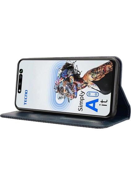 Tecno Pova 6 Neo 5g Manyetik Kapatma Cüzdan Pu Deri Için Kılıf (Yurt Dışından)