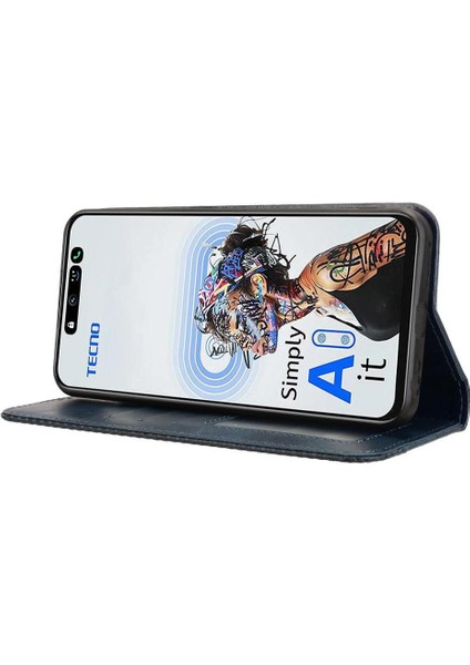 Tecno Spark 30 5g Cüzdan Pu Deri Manyetik Kapatma Için Kılıf (Yurt Dışından)