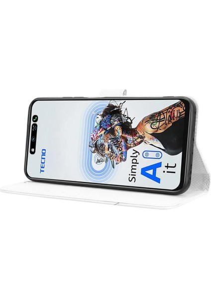 Tecno Pova 6 Neo 5g Kapak Manyetik Cüzdan Kart Tutucu Kickstand Için Kılıf (Yurt Dışından)