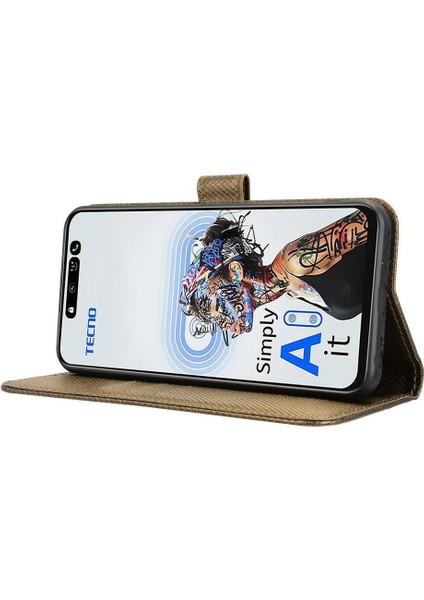 Tecno Pova 6 Neo 5g Kapak Manyetik Cüzdan Kart Tutucu Kickstand Için Kılıf (Yurt Dışından)
