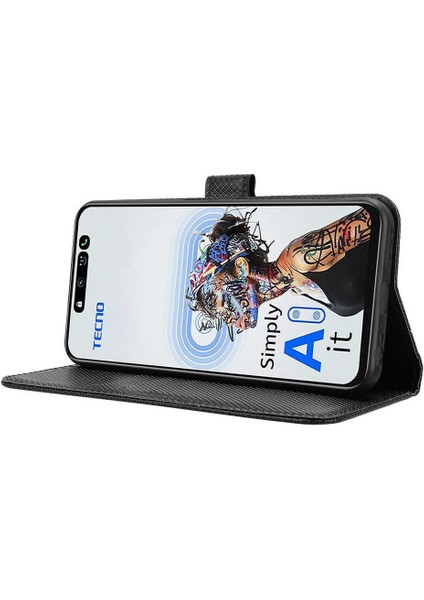 Tecno Pova 6 Neo 5g Kapak Manyetik Cüzdan Kart Tutucu Kickstand Için Kılıf (Yurt Dışından)