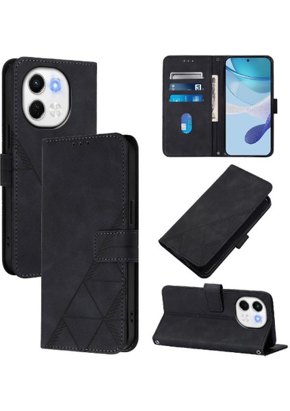 Tecno Pova 6 Neo 5g Cüzdan Kapak Flip Folio Kitap Koruyucu Pu Için Kılıf (Yurt Dışından)