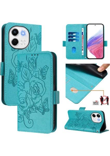 Kredi Kartı Yuvası Manyetik Cüzdan ile Tecno Spark 30 5g Pu Deri Için Kılıf (Yurt Dışından)
