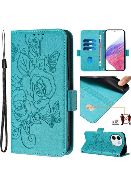 Kredi Kartı Yuvası Manyetik Cüzdan ile Tecno Spark 30 5g Pu Deri Için Kılıf (Yurt Dışından)