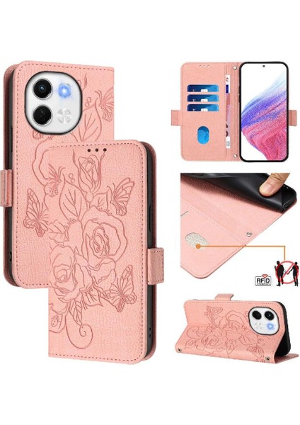 Kredi Kartı Yuvası Manyetik Cüzdan ile Tecno Spark 30 5g Pu Deri Için Kılıf (Yurt Dışından)