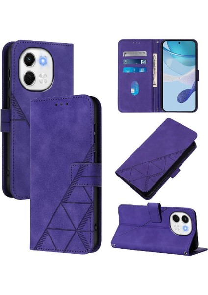 Tecno Pova 6 Neo 5g Cüzdan Kapak Flip Folio Kitap Koruyucu Pu Için Kılıf (Yurt Dışından)