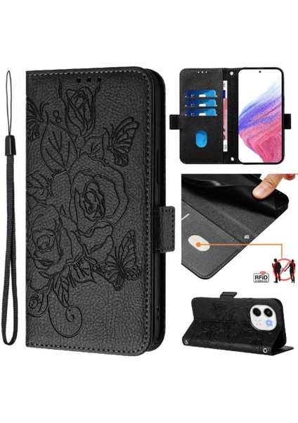 Kredi Kartı Yuvası Manyetik Cüzdan ile Tecno Spark 30 5g Pu Deri Için Kılıf (Yurt Dışından)