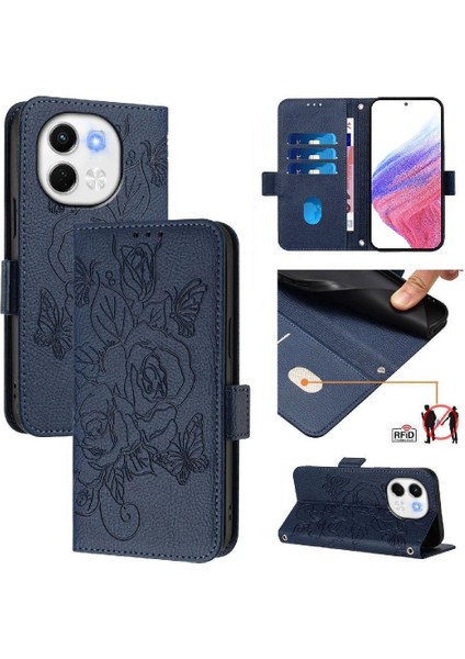 Kredi Kartı Yuvası Manyetik Cüzdan ile Tecno Spark 30 5g Pu Deri Için Kılıf (Yurt Dışından)