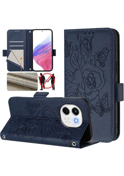 Kredi Kartı Yuvası Manyetik Cüzdan ile Tecno Spark 30 5g Pu Deri Için Kılıf (Yurt Dışından)